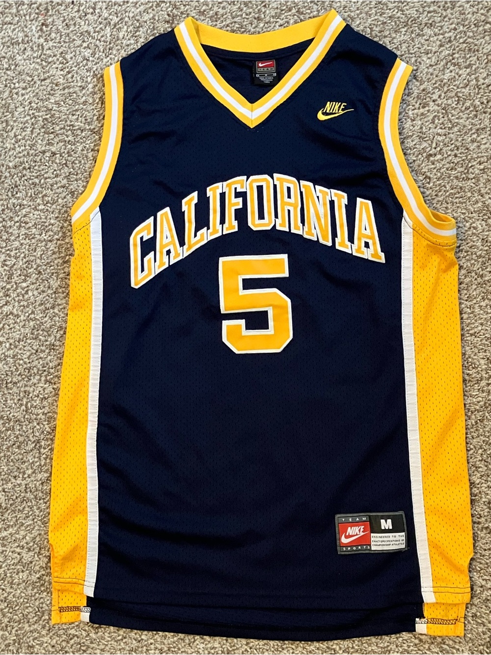 Jason Kidd Vintage California Golden Bears 
Nike Navy Jersey Men’s Medium